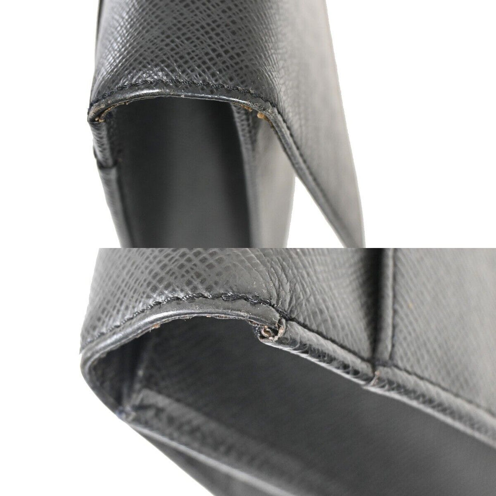 Sleek Leather Briefcase with Two Compartments