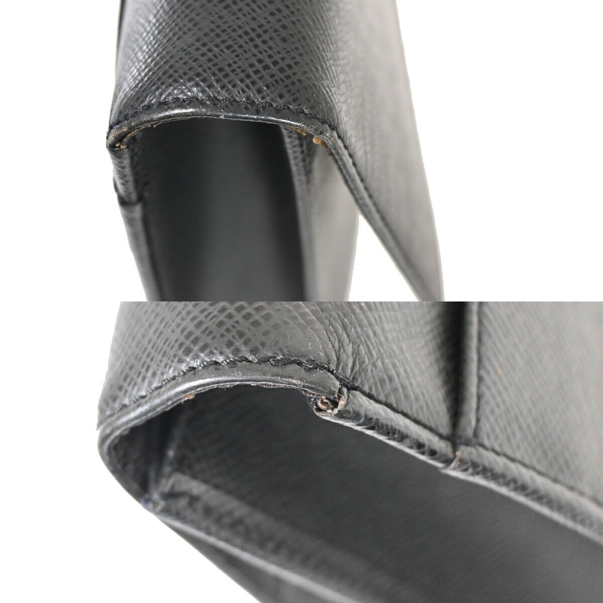 Sleek Leather Briefcase with Two Compartments