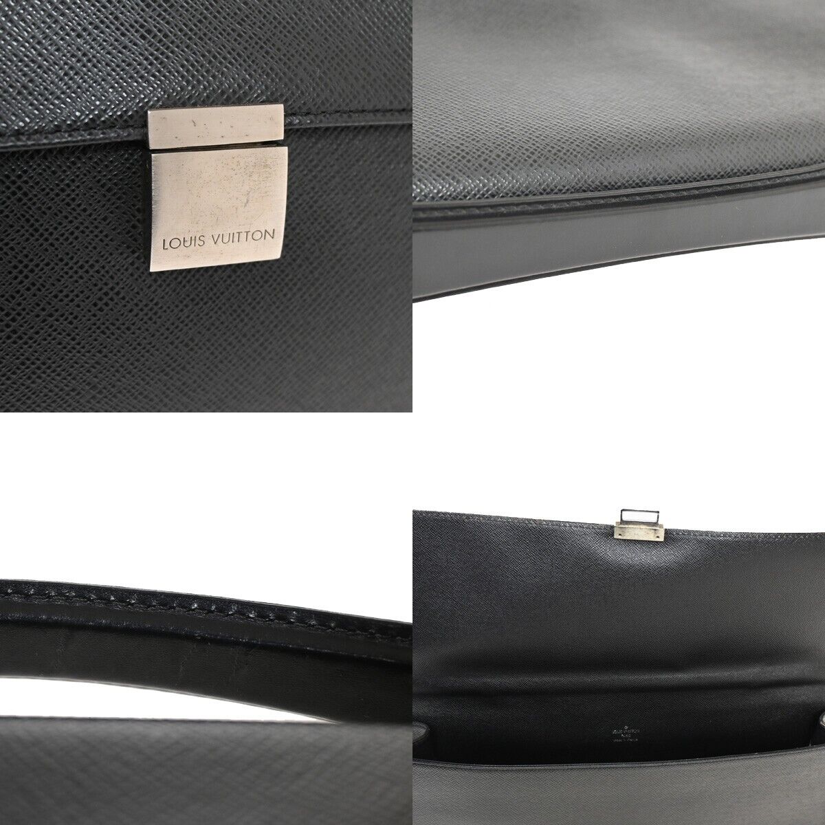 Sleek Leather Briefcase with Two Compartments