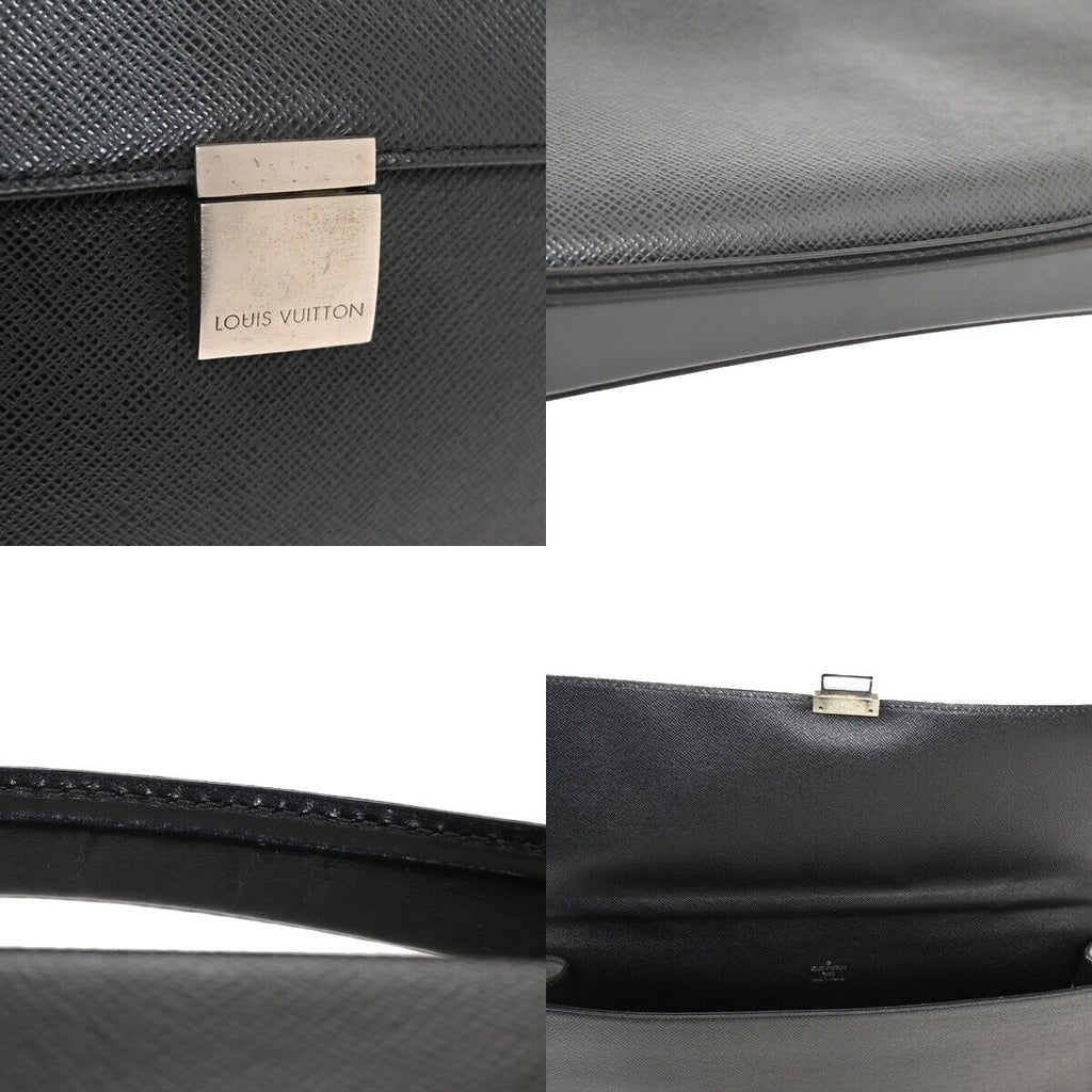 Sleek Leather Briefcase with Two Compartments