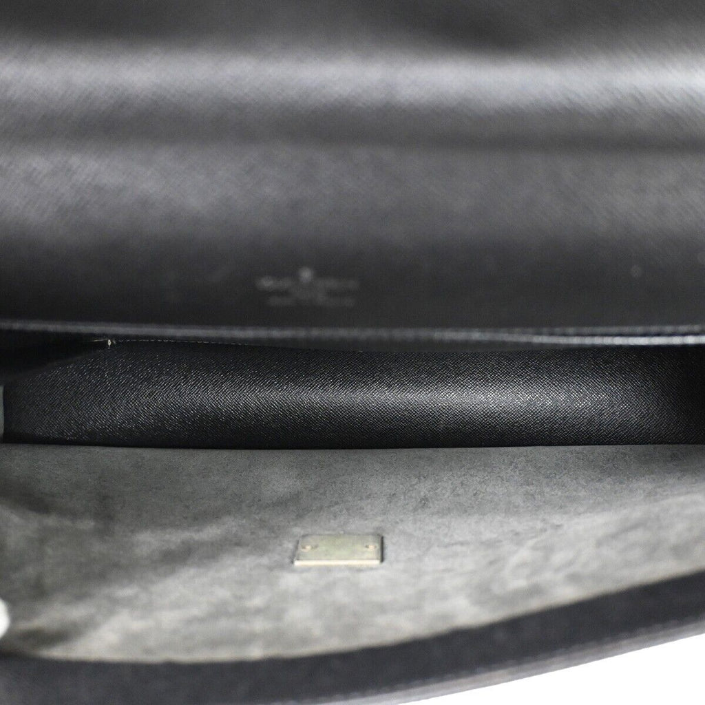 Sleek Leather Briefcase with Two Compartments