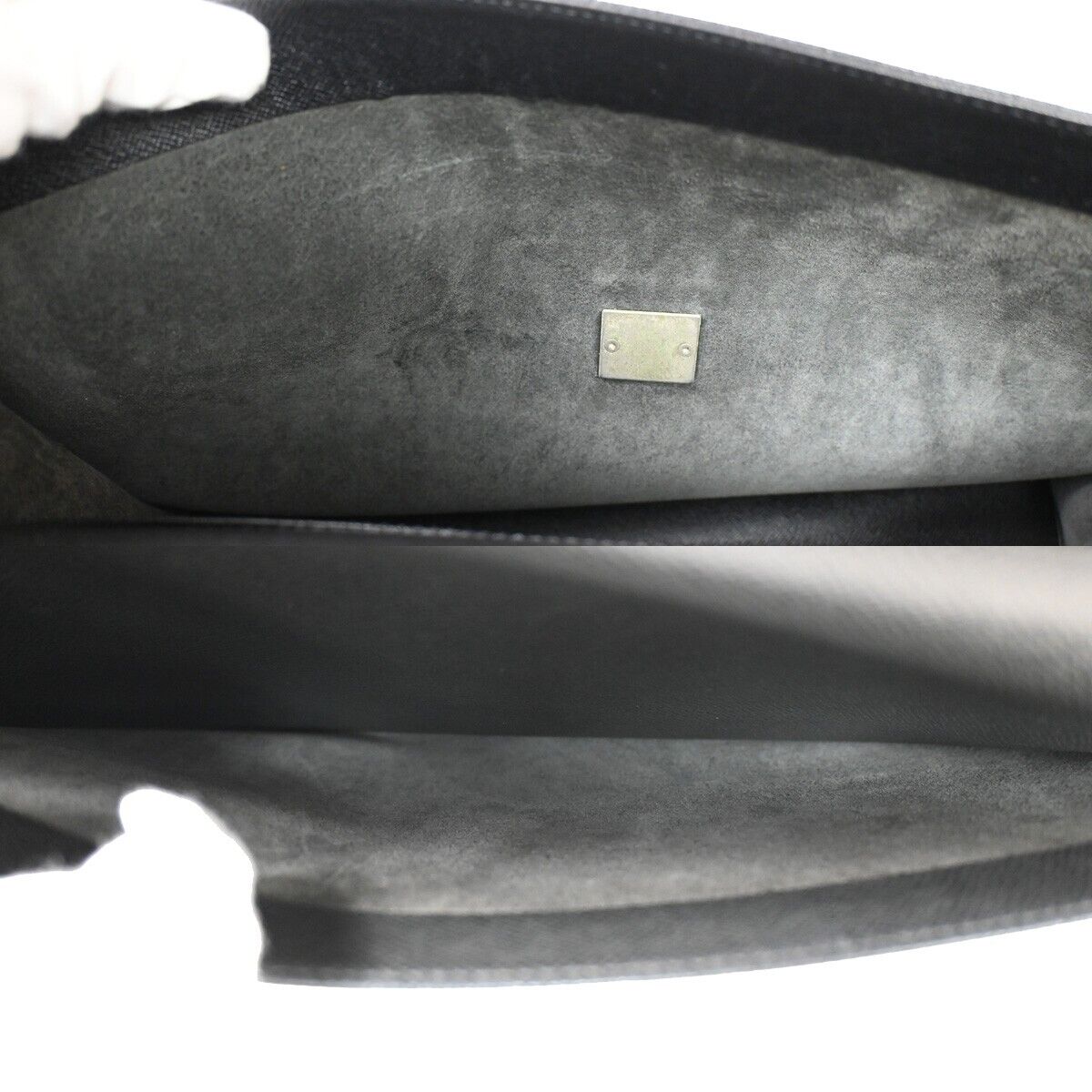 Sleek Leather Briefcase with Two Compartments