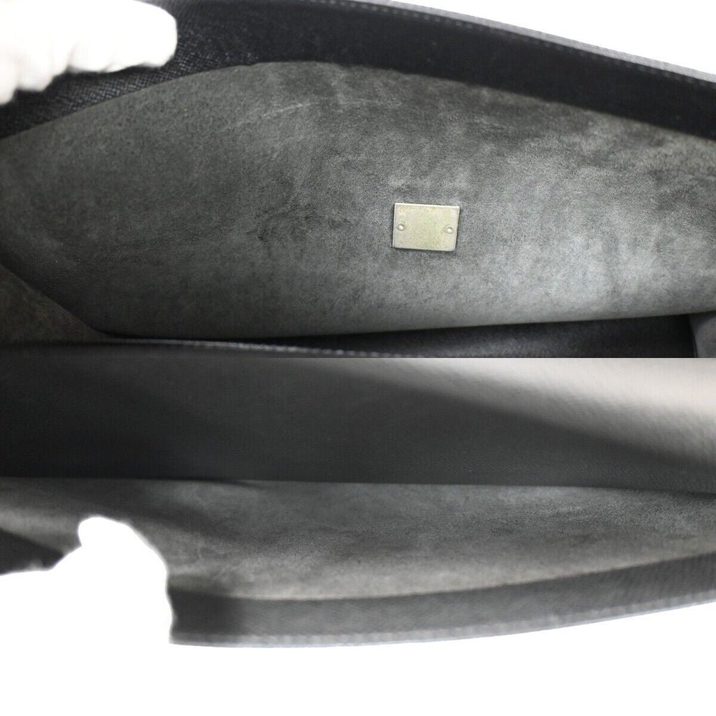 Sleek Leather Briefcase with Two Compartments