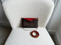 Louis Vuitton Red and Monogram Pallas Pochette