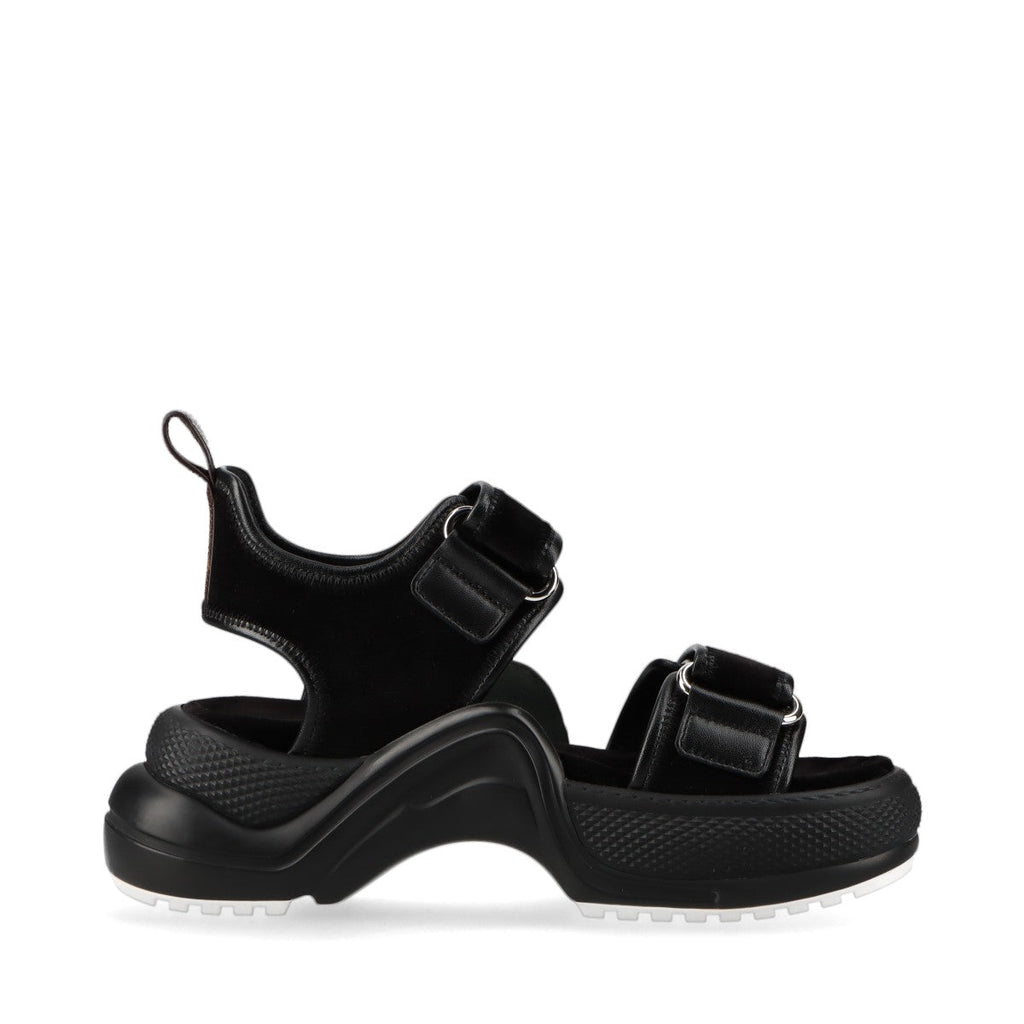 Louis Vuitton LV Lighting Line 23 Years White x Leather Sandals EU34  Black CL0233 LV Logo Berklo Strap Box  Bag