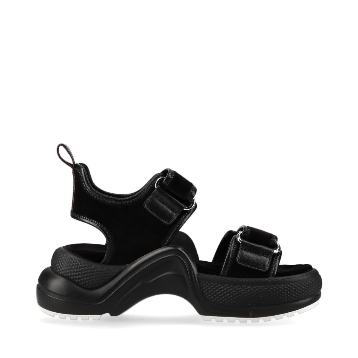 Louis Vuitton LV Lighting Line 23 Years White x Leather Sandals EU34  Black CL0233 LV Logo Berklo Strap Box  Bag