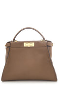 Fendi Brown Leather Peak-A-Boo Handbag