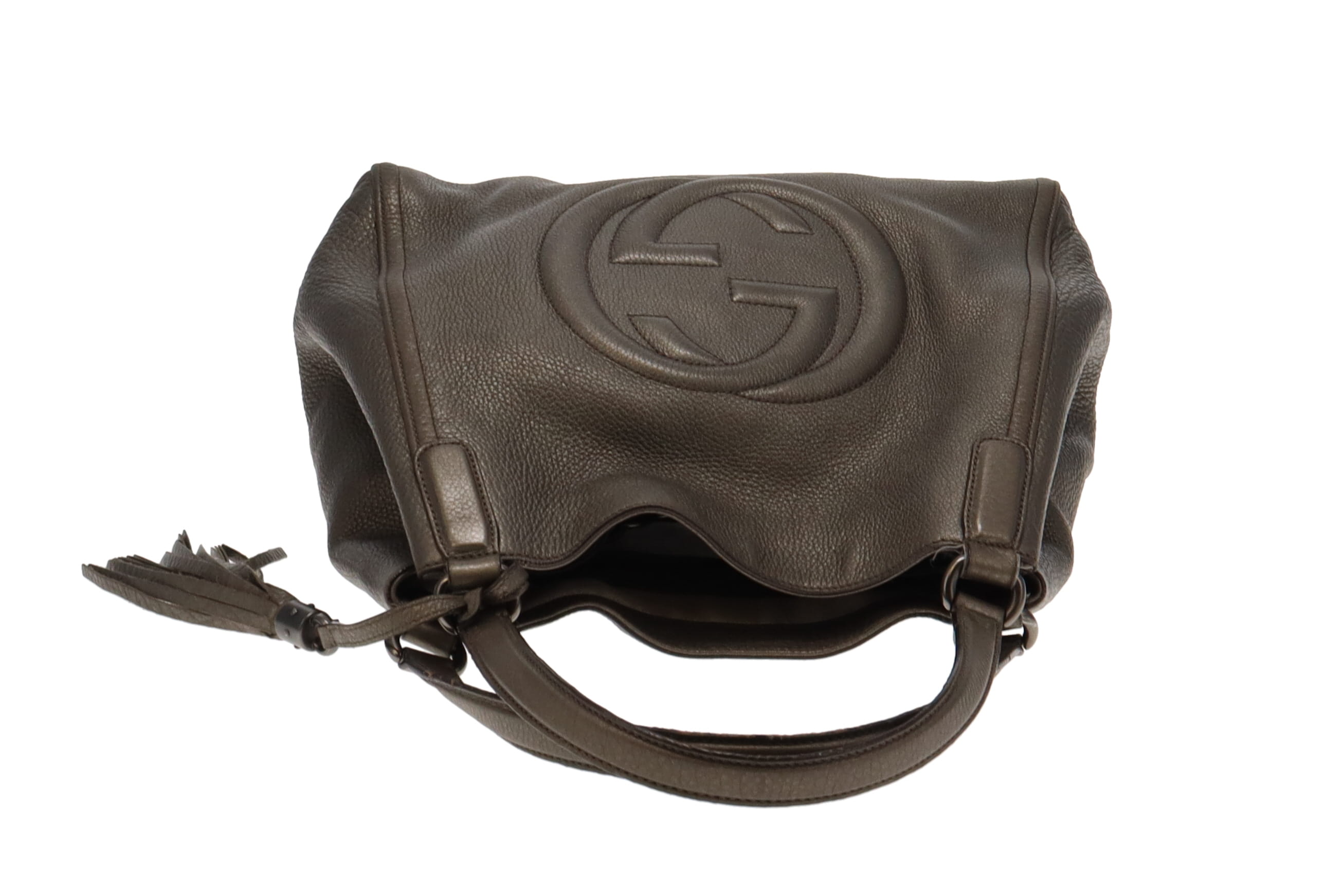 Gucci Metallic Green Soho Hobo Bag