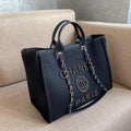 CHL Large Deauville Pearl Tote Bag Black For Women, Women’s Handbags, Shoulder Bags 15in/38cm A66941