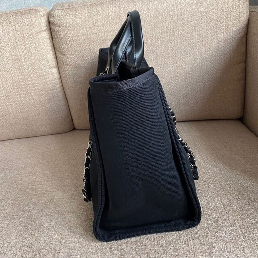 CHL Large Deauville Pearl Tote Bag Black For Women, Women’s Handbags, Shoulder Bags 15in/38cm A66941