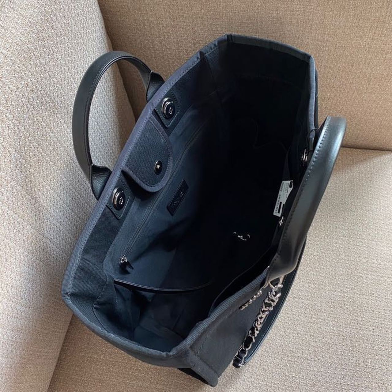 CHL Large Deauville Pearl Tote Bag Black For Women, Women’s Handbags, Shoulder Bags 15in/38cm A66941