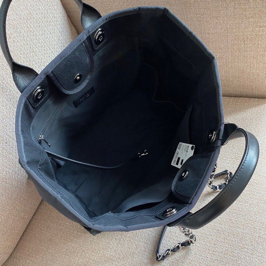 CHL Large Deauville Pearl Tote Bag Black For Women, Women’s Handbags, Shoulder Bags 15in/38cm A66941