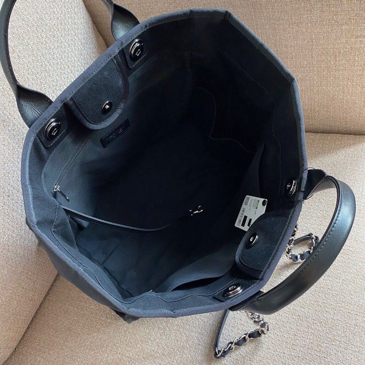 CHL Large Deauville Pearl Tote Bag Black For Women, Women’s Handbags, Shoulder Bags 15in/38cm A66941