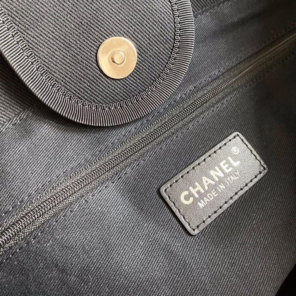 CHL Large Deauville Pearl Tote Bag Black For Women, Women’s Handbags, Shoulder Bags 15in/38cm A66941