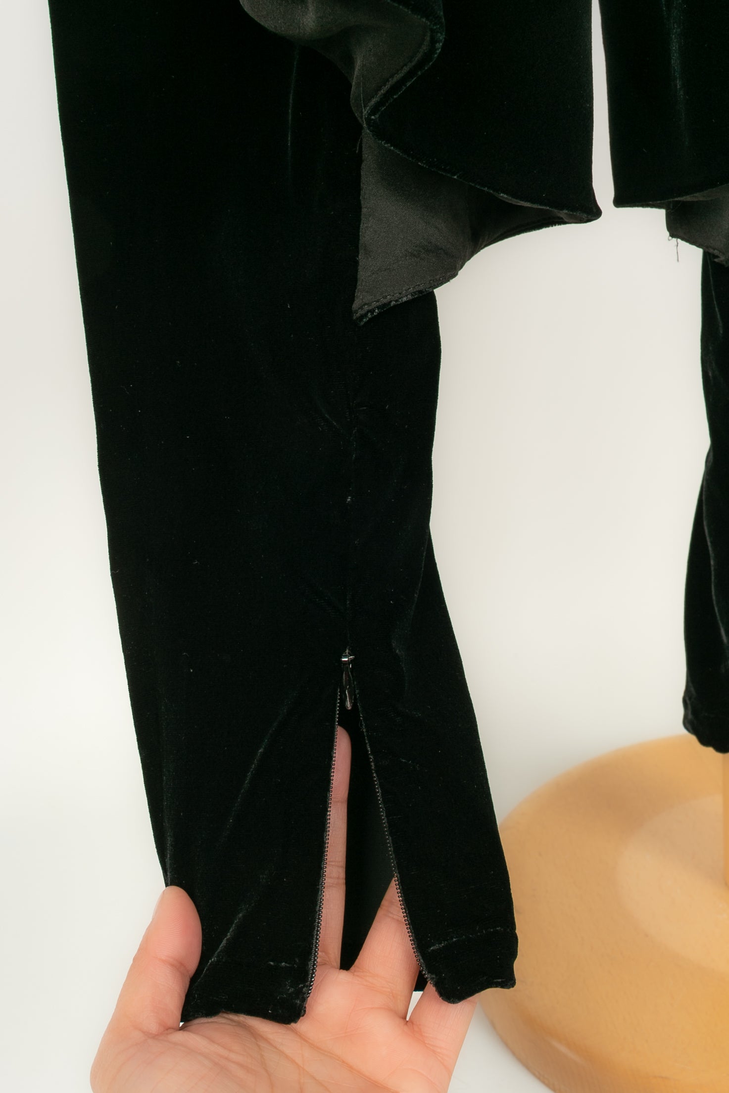 Pantalon pantacourt en velours Jean-Paul Gaultier