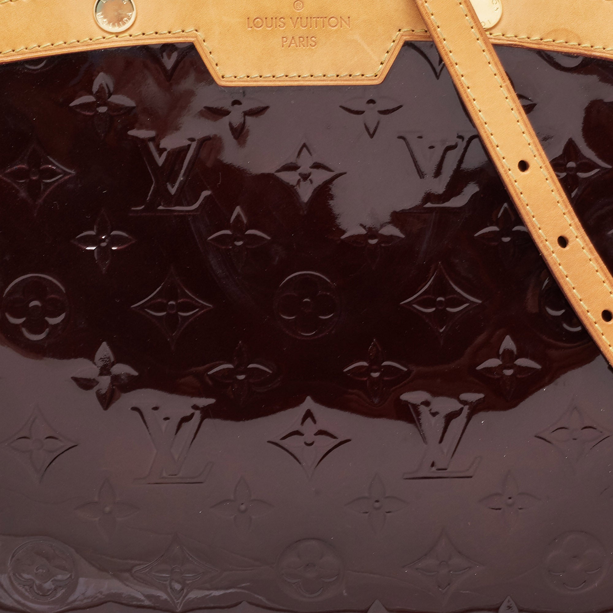 Louis Vuitton Amarante Monogram Vernis Brea Mm Bag