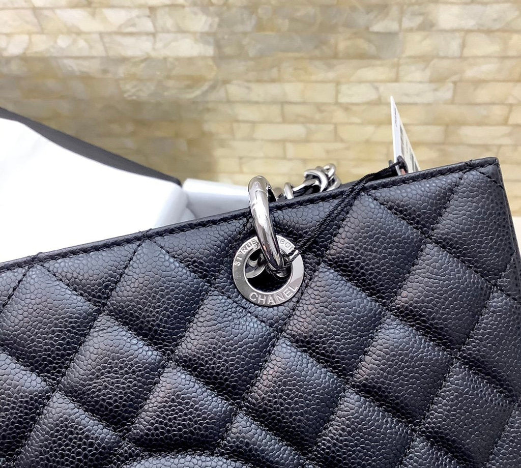 CHL Classic Tote Bag Silver Hardware Black For Women 13.3in/34cm