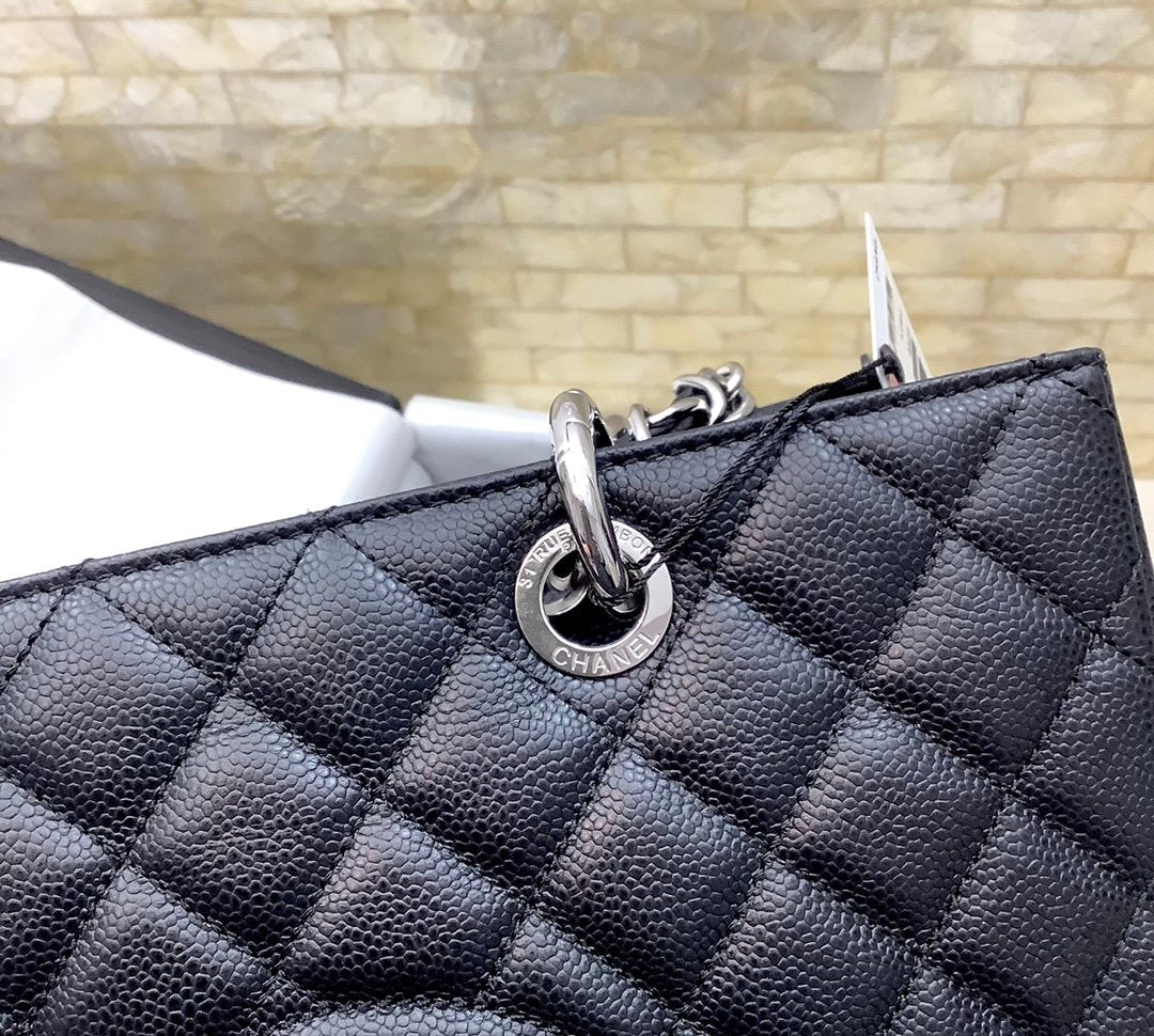 CHL Classic Tote Bag Silver Hardware Black For Women 13.3in/34cm
