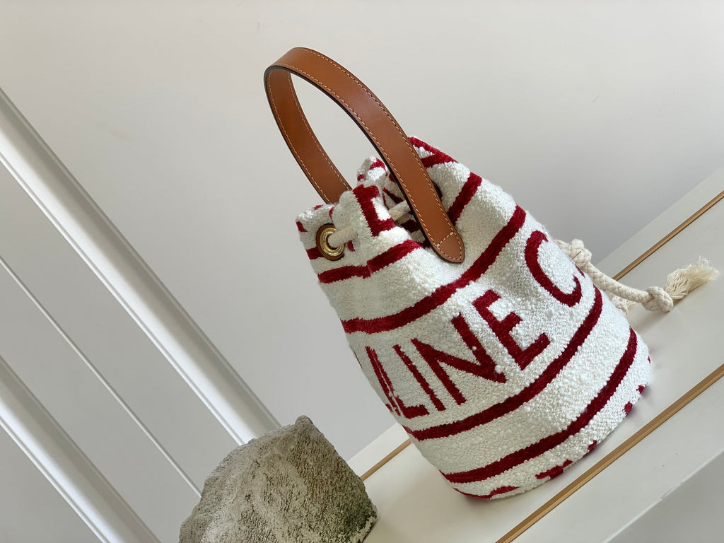 GLAMI Teen Drawstring In Textile With GLAMI All-Over White/Red For Women 7in/19cm