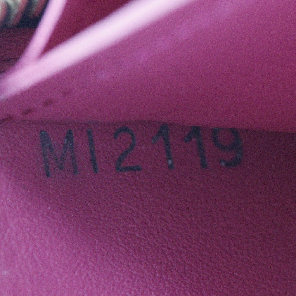 Grained Leather Zip-Around Wallet with Monogram Flower Zipper Pull
