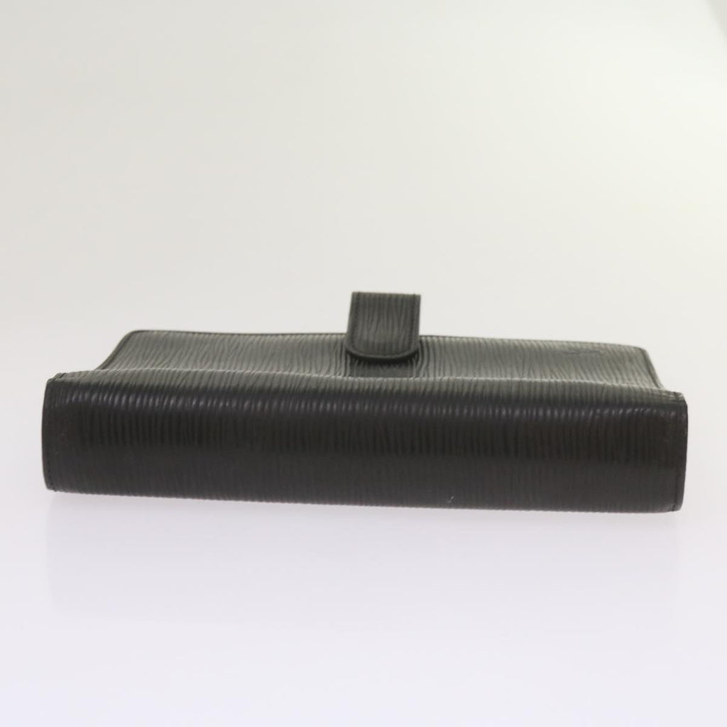 Black Leather Daily Planner Cover with Ruler
