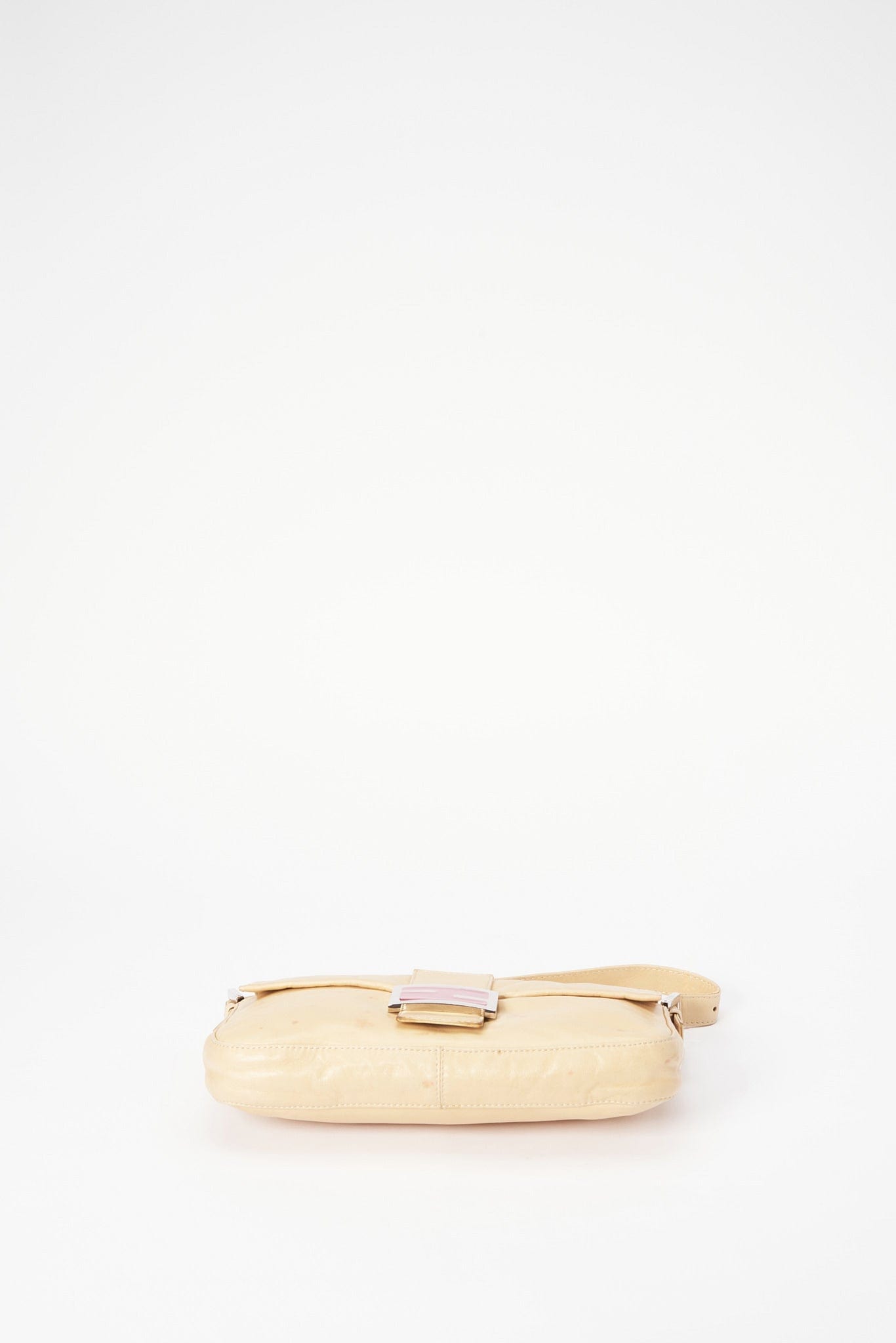 Fendi Cream Leather Baguette Bag