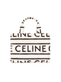 Small Cabas Thais in Textile with Celine All-Over White/Black