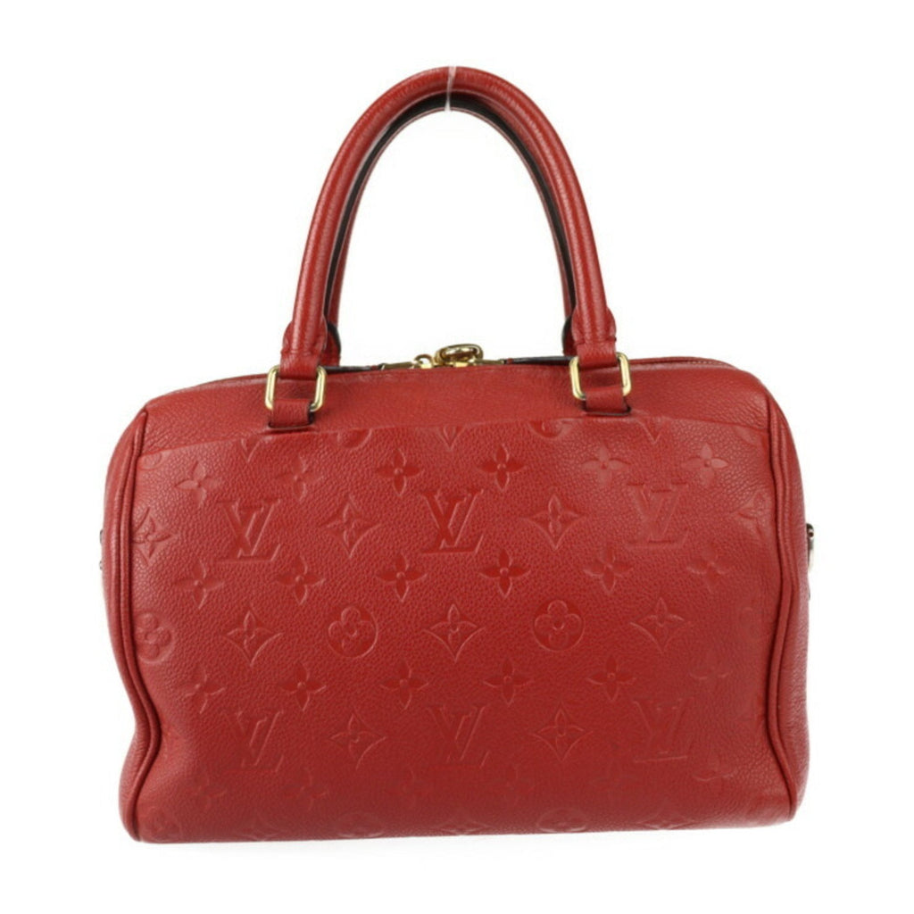 Embossed Leather Speedy Bag with Shoulder Strap