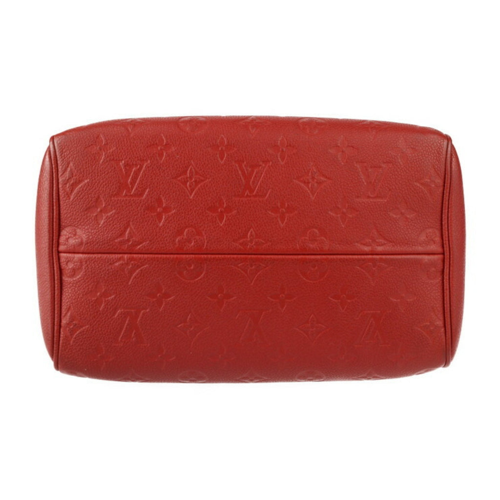 Embossed Leather Speedy Bag with Shoulder Strap