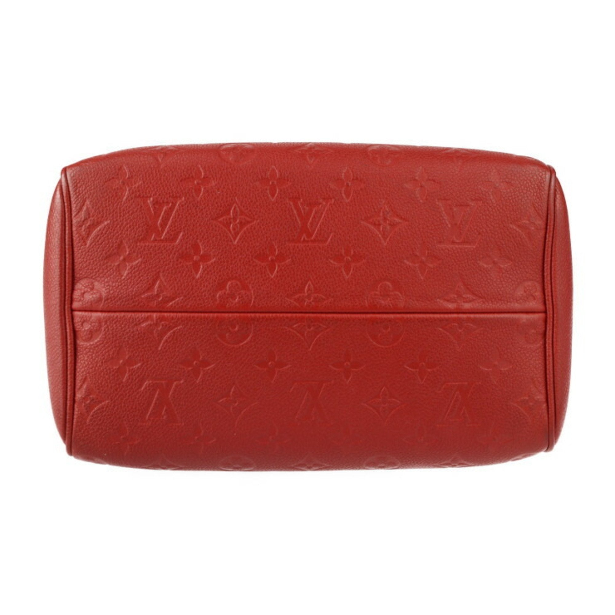 Embossed Leather Speedy Bag with Shoulder Strap