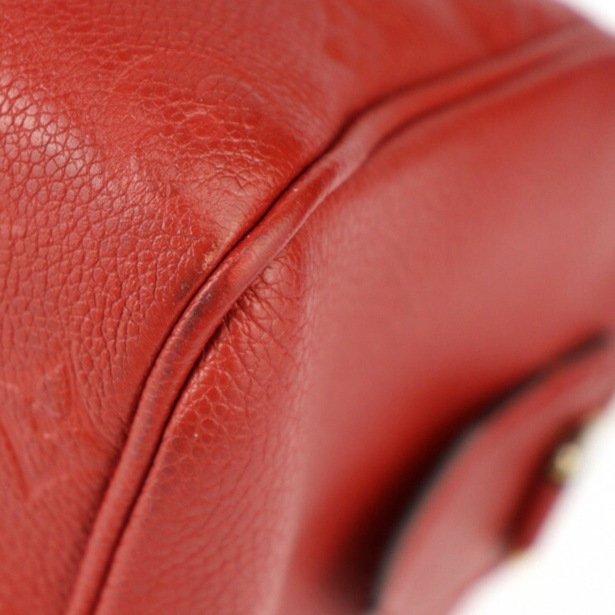 Embossed Leather Speedy Bag with Shoulder Strap