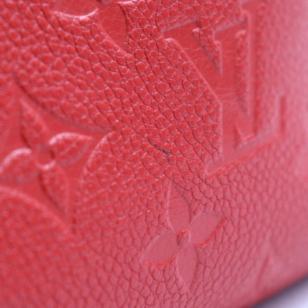 Embossed Leather Speedy Bag with Shoulder Strap