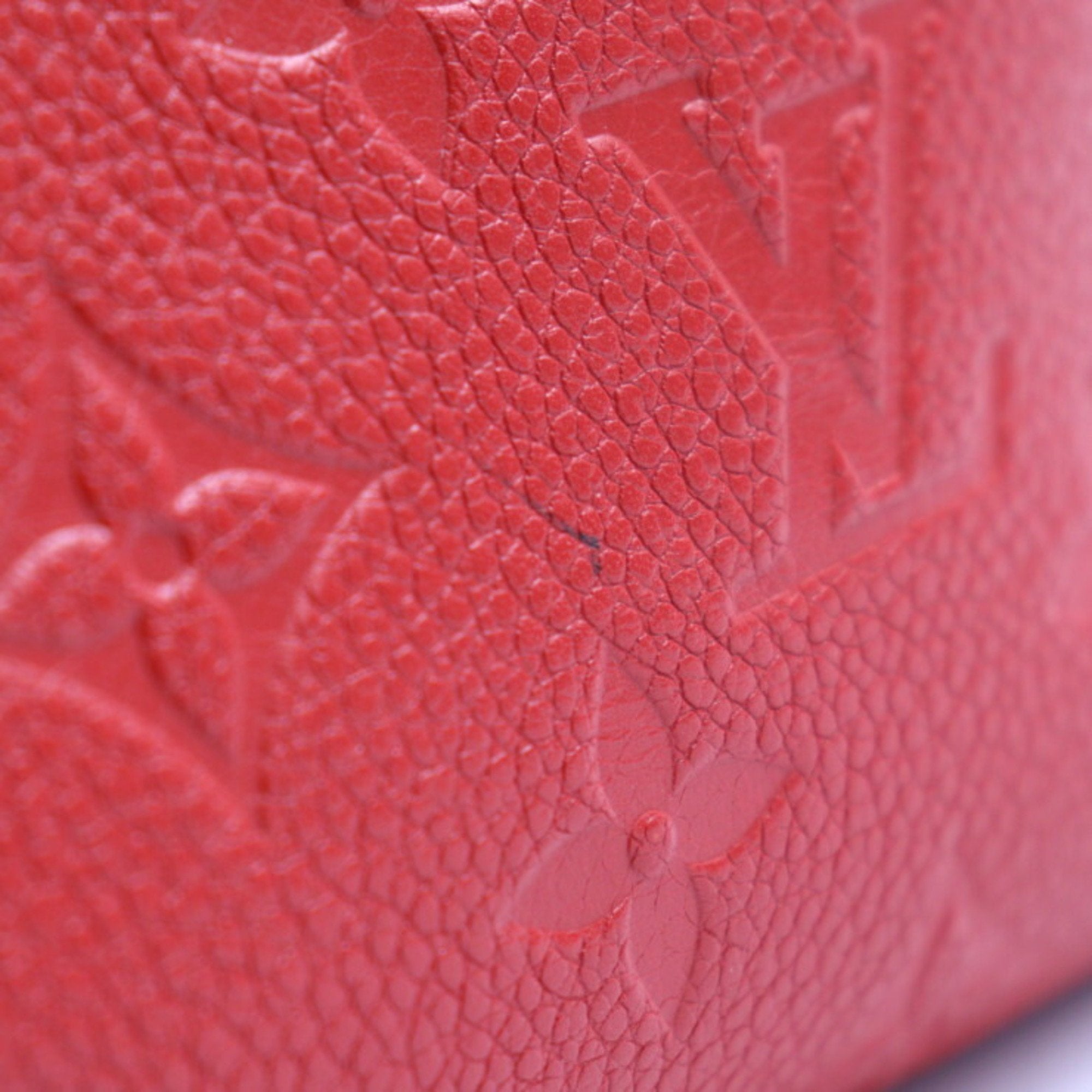 Embossed Leather Speedy Bag with Shoulder Strap