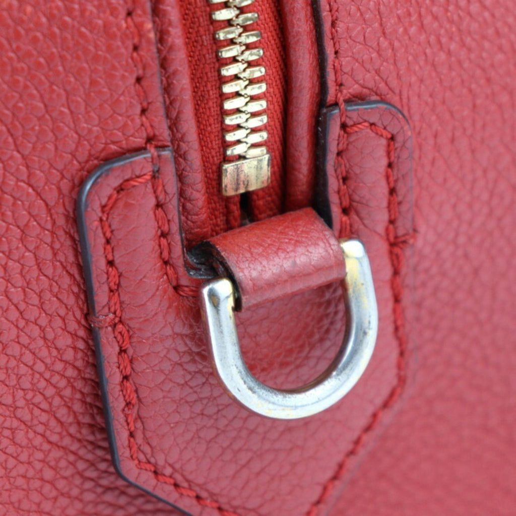 Embossed Leather Speedy Bag with Shoulder Strap