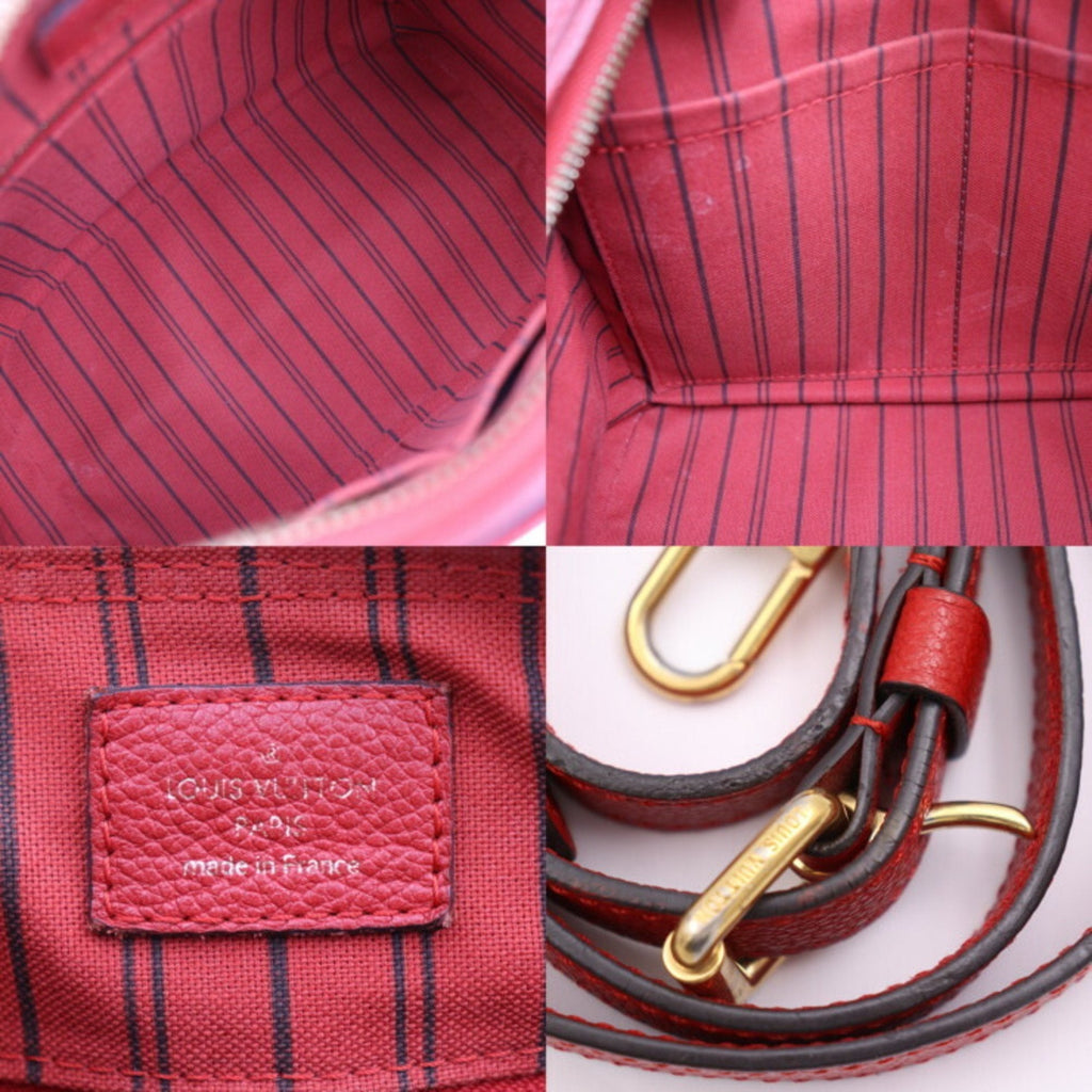 Embossed Leather Speedy Bag with Shoulder Strap