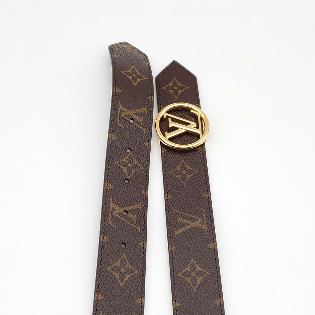 Louis Vuitton Circle Reversible Canvas and Leather Belt 85