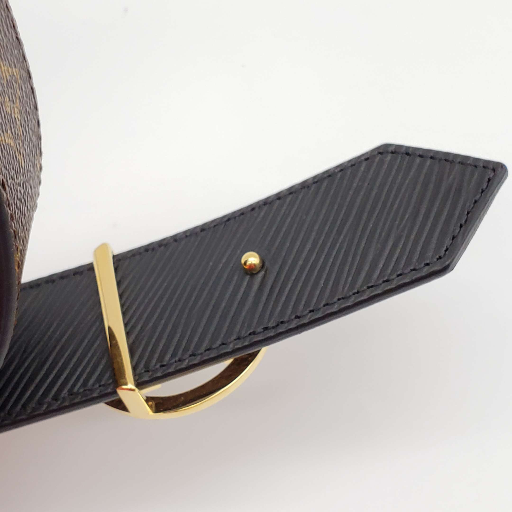 Louis Vuitton Circle Reversible Canvas and Leather Belth 85