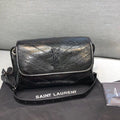 GLAMI Niki MeGLAMIum Crinkled Shoulder Bag Black For Women 11in/28cm YSL