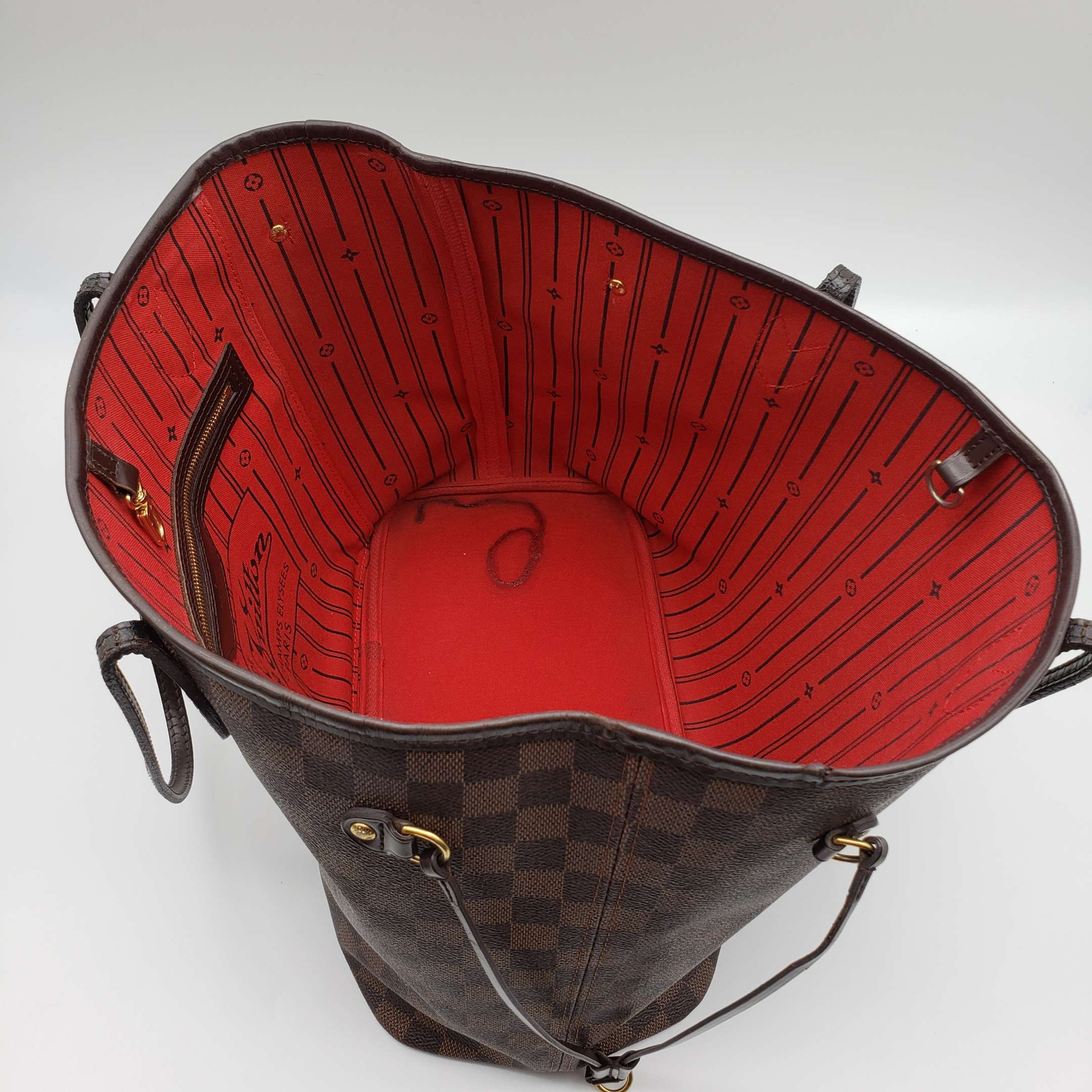 Louis Vuitton Neverfull MM Browns Damier Tote Bag