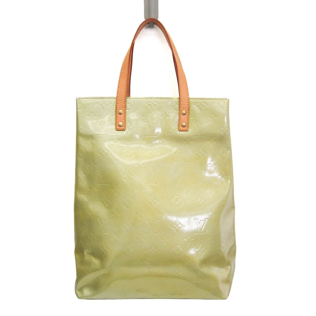 Green Patent Leather Tote Bag with Monogram Vernis Material