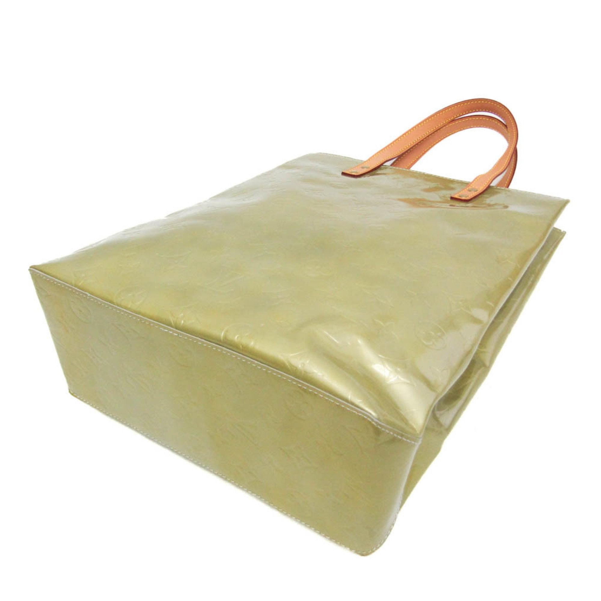 Green Patent Leather Tote Bag with Monogram Vernis Material