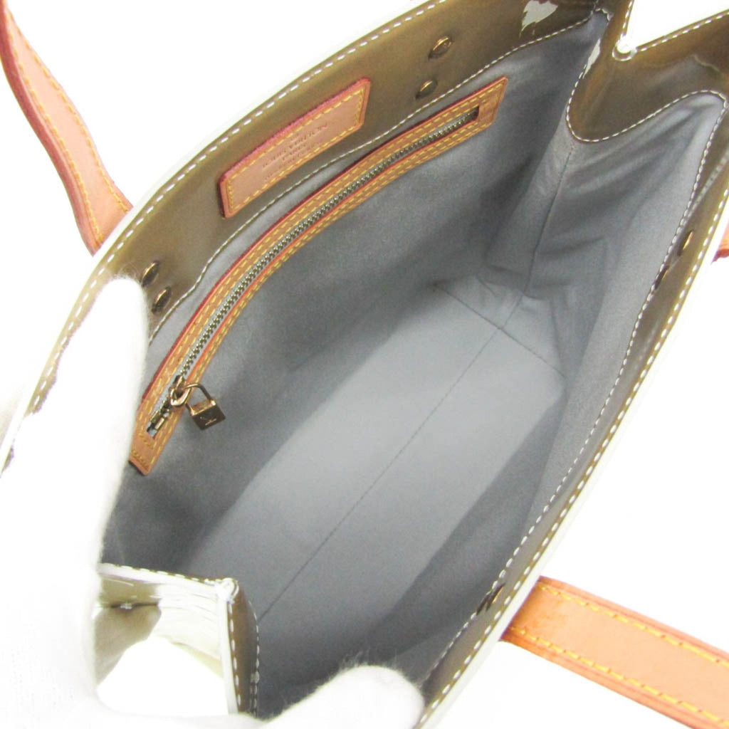 Green Patent Leather Tote Bag with Monogram Vernis Material