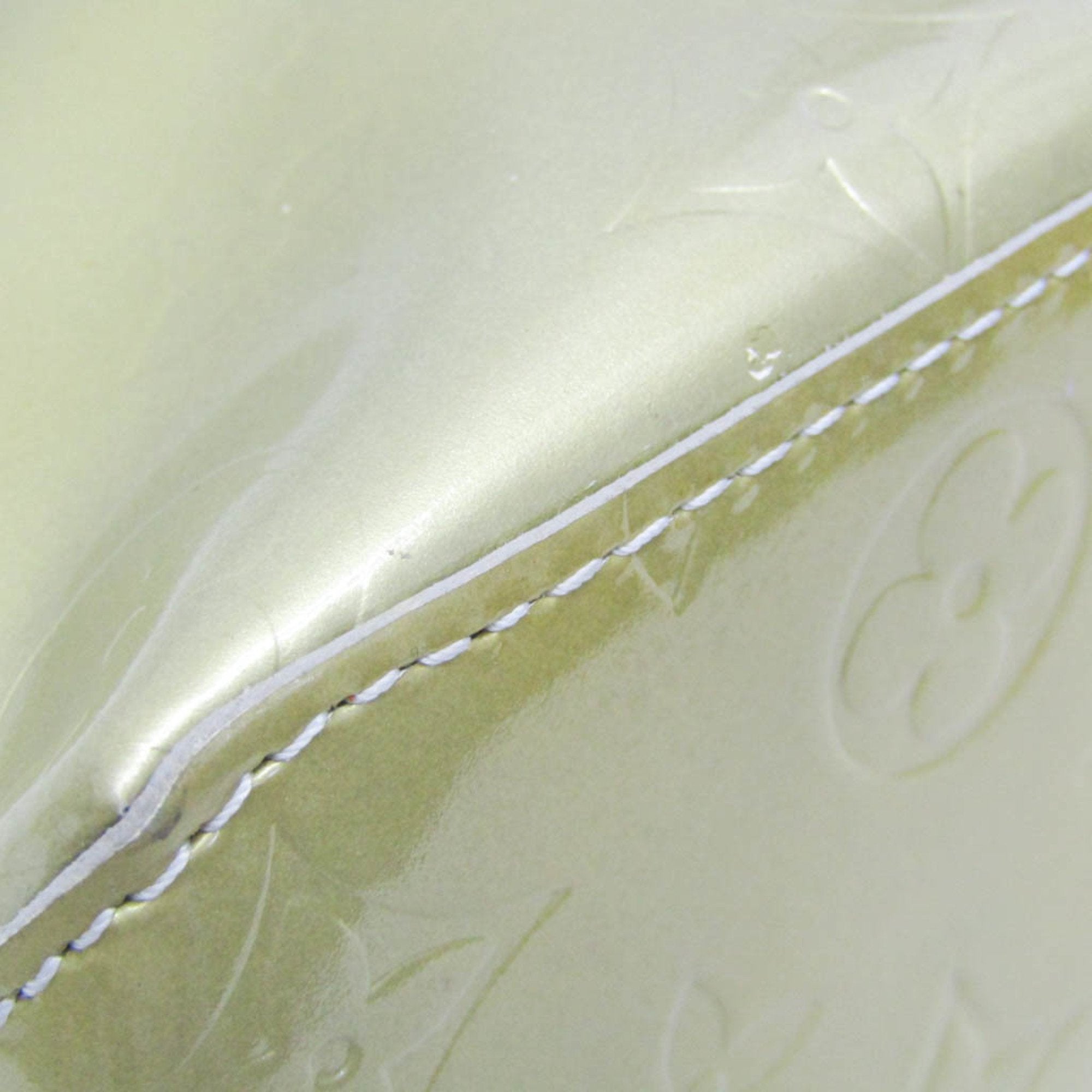 Green Patent Leather Tote Bag with Monogram Vernis Material