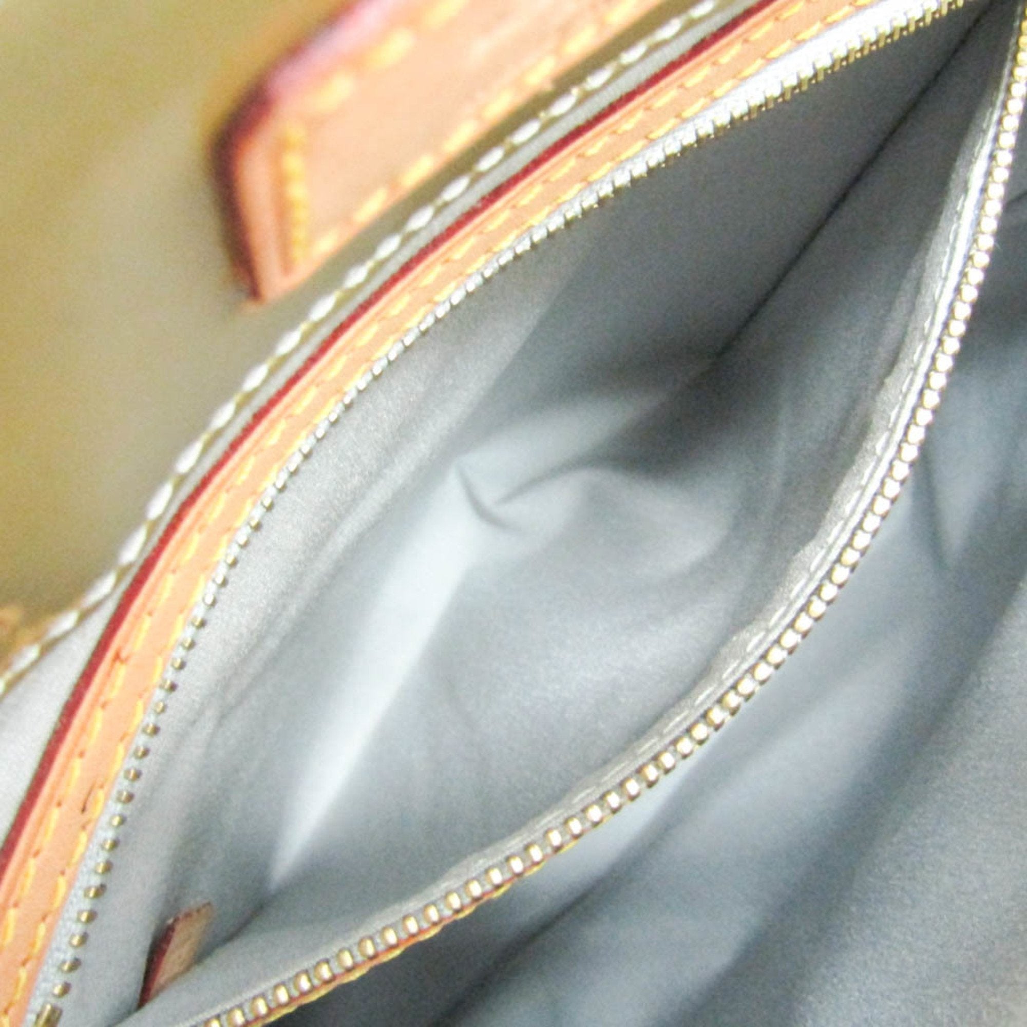 Green Patent Leather Tote Bag with Monogram Vernis Material