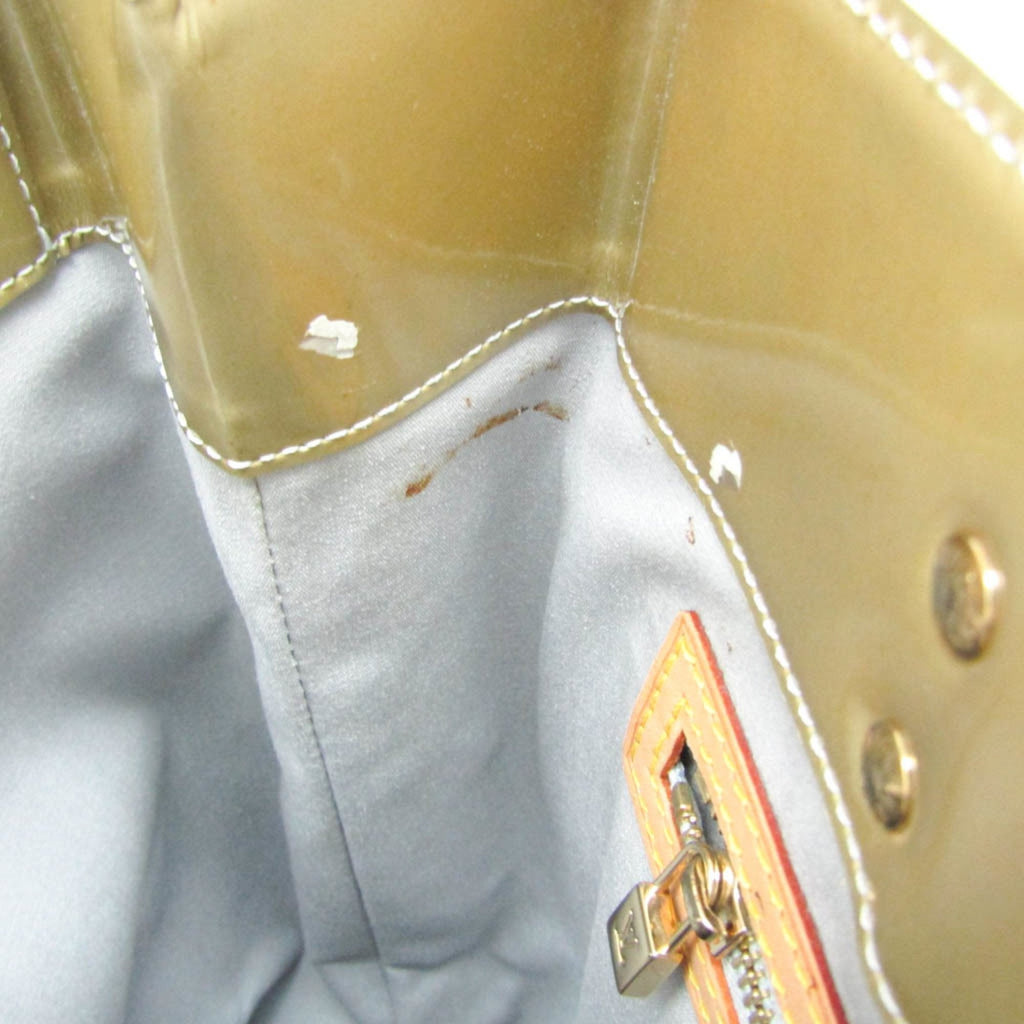 Green Patent Leather Tote Bag with Monogram Vernis Material