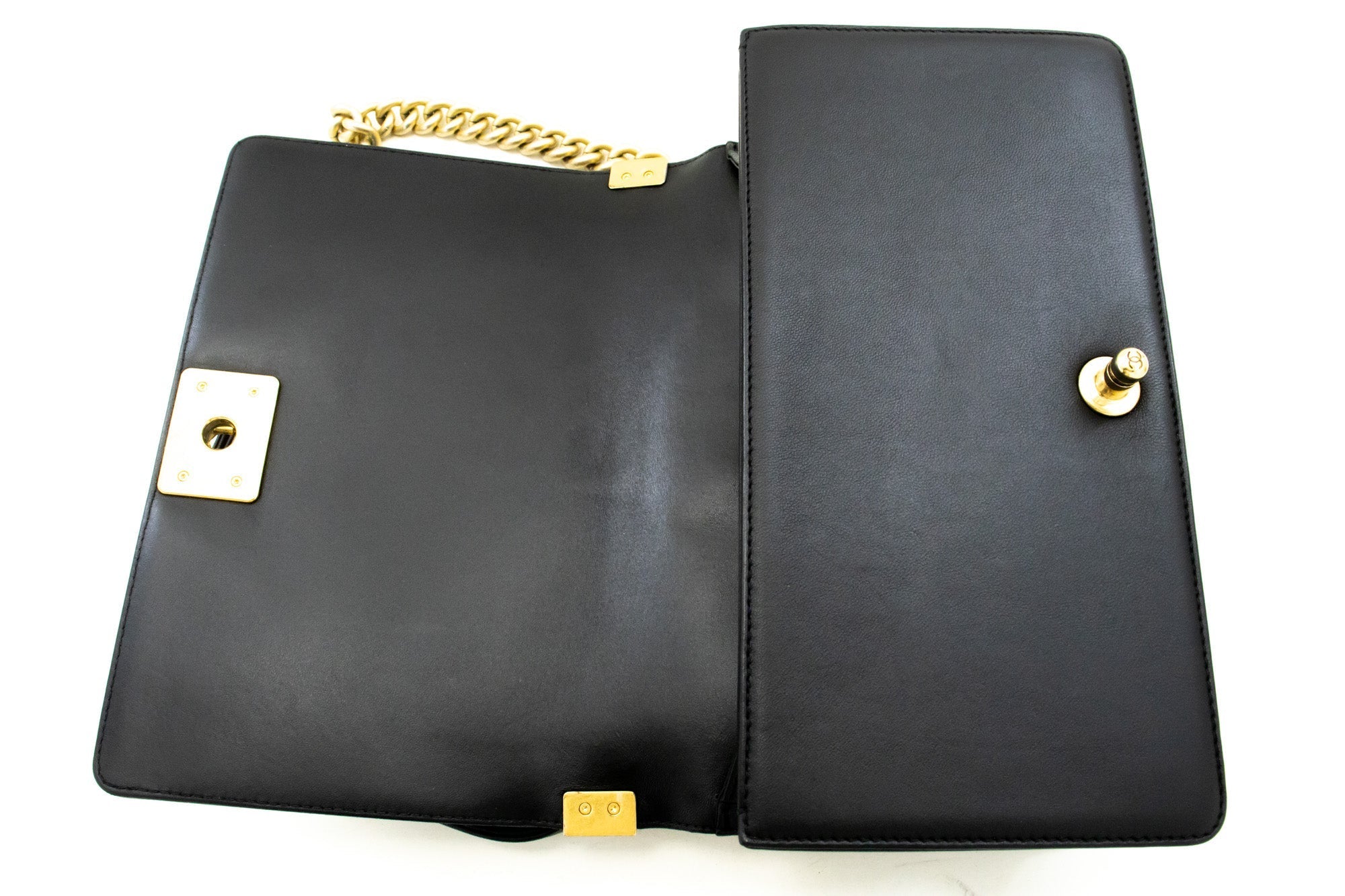 Chanel Luxury Black Leather Shoulder Bag