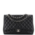 CHANEL Classic Single Flap Bag Quilted Caviar Maxi