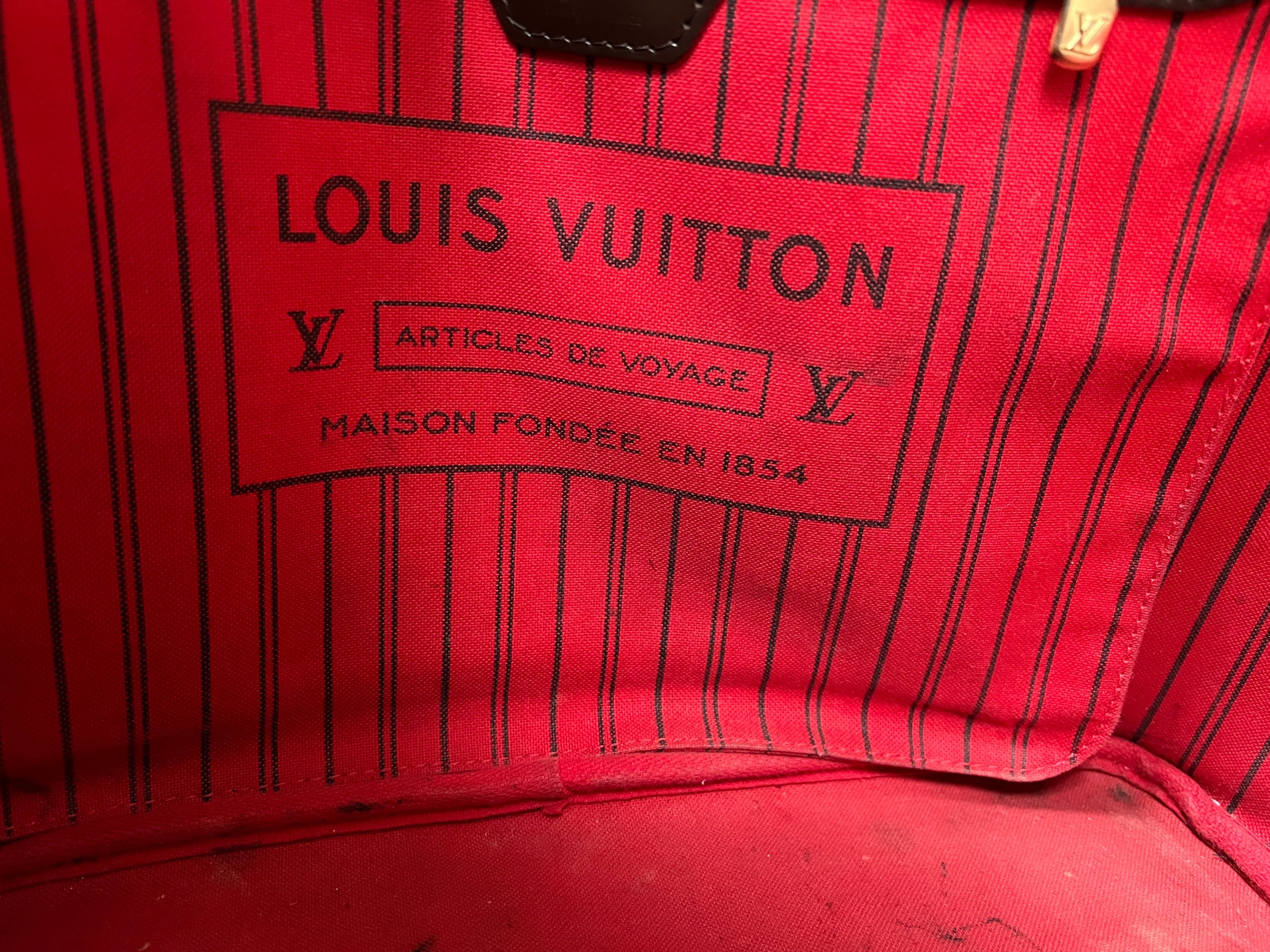 Louis Vuitton Neverfull MM Damier Ebene Cherry Interior (RRP £1,410)