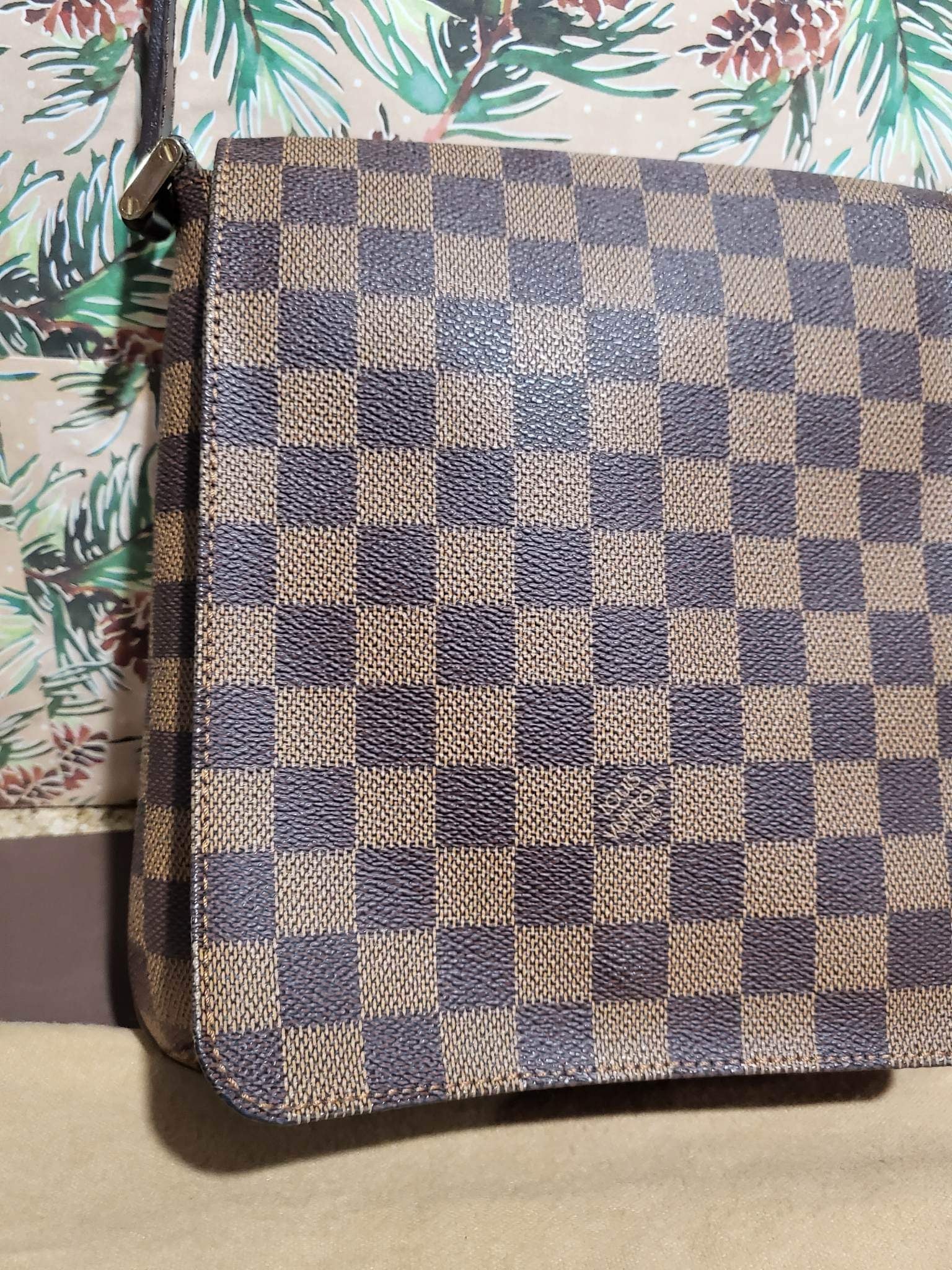 Musette Salsa PM Damier Ebene Shoulder Bag