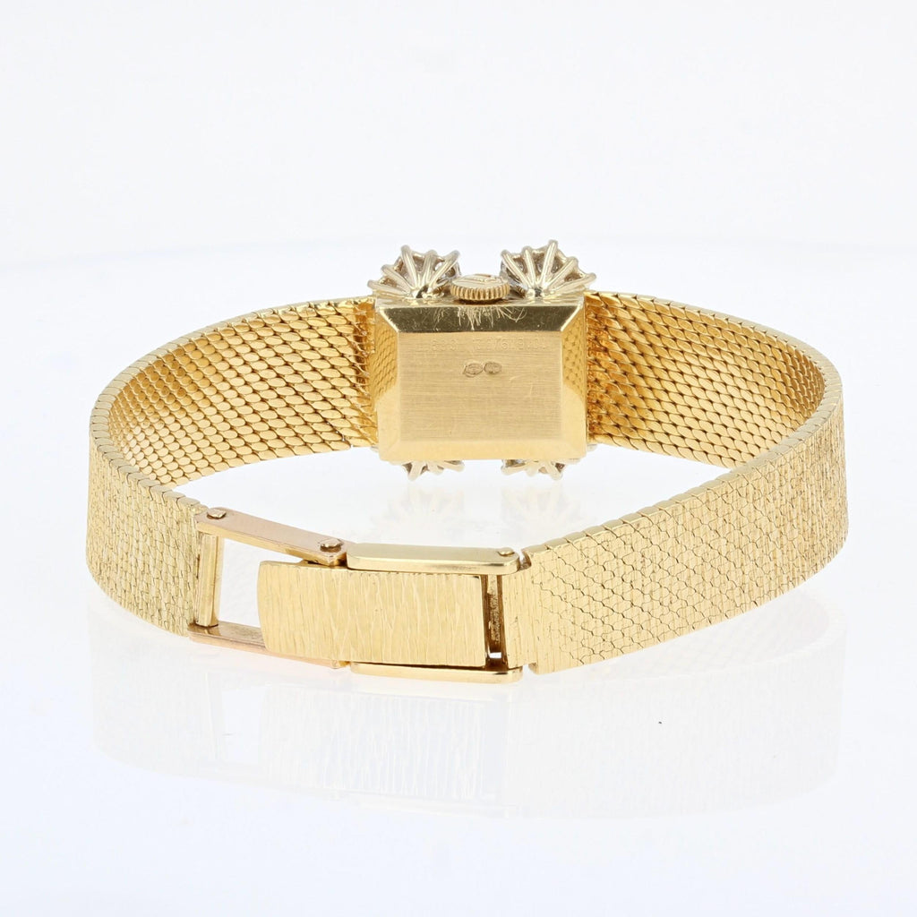 Retro Diamond 18 Karat Yellow Gold Lady's Watch